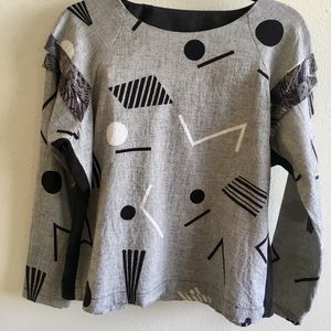 Woman’s Blouse with Geometric Patterns